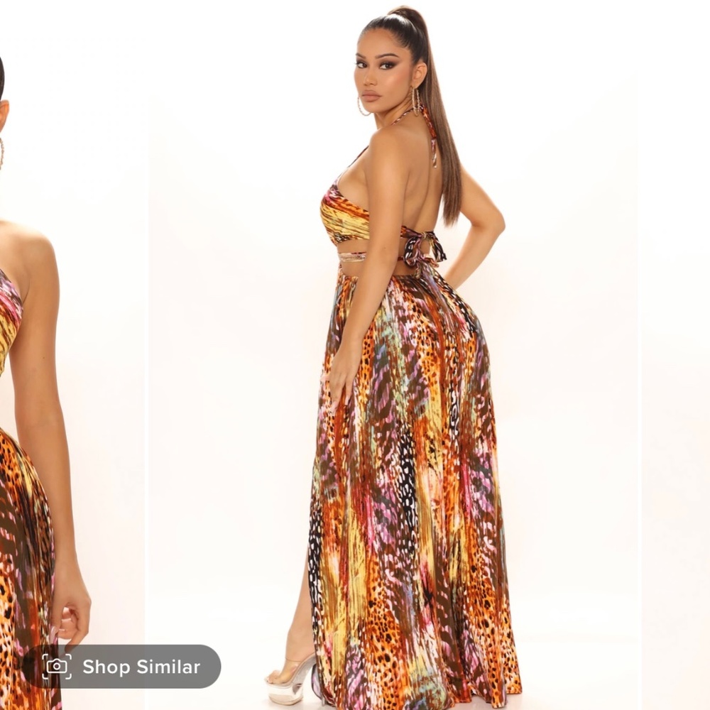 Back out maxi dress